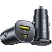 Baseus GoTrip USB-C / USB-A 30W Autoladegerät - Schwarz
