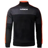 Legea Uni Chaqueta Damasco Jacke aus Damast, Schwarz/Neon-Orange, 3XS