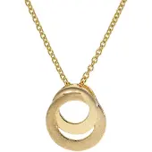 Trendor 31193 Anhänger Gold 333/8K Oval Vergoldete Silberkette