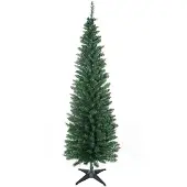 HOMCOM Weihnachtsbaum Tannenbaum mit Kunststoffständer 390 Spitzen Grün