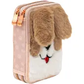 Astrabag Schulstiftetui Mit Ausstattung, Aufklappbar, Doppelt, Astra Fluffy Puppy