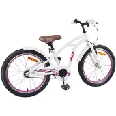 vidaXL Kinderfahrrad 18 Zoll für 5-7 Jahre alt Weiß
