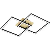 Eglo LOMALTAS-Z Wand-/Deckenleuchte Lampe Beleuchtung - L77 x B49,5 x H8,5 cm - schwarz, braun - IP20