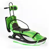 KHW Schlitten Snow Comfort grün - Schneefahrzeug für Personen mit Handicap