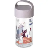 Koziol Buddy Snack Trinkflasche / Snackpot 500 ml organic grey trucks