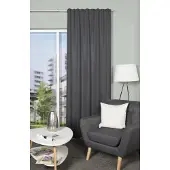 Home wohnideen Gardine "OXFORD", grau (anthrazit), B:135cm H:245cm, Voile, Obermaterial: 100% Polyester, Gardinen, Gardine, blickdicht