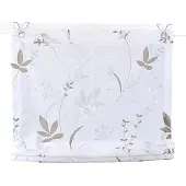 Kutti Heimtextilien Raffrollo "Dandelion Marc" mit Hakenaufhängung ohne Bohren weiß, blickdicht, Ausbrenner, gemustert, floral, pflegeleicht