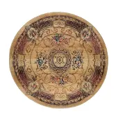 Theko Teppich "Gabiro 856" Gr. 42, beige, H:10mm Ø:300cm, Kunstfaser, Teppiche, Teppich, Kurzflor, Orient-Optik, auch in oval, rund & als Läufer, Wohnzimmer