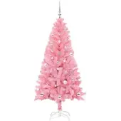 vidaXL Weihnachtsbaum mit 150 LEDs mit Ständer Rosa 150 cm PVC 3396418