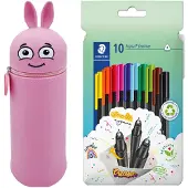 Colop MARKY Federmäppchen im Emoji-Design in Rosa, weiches und strapazierfähiges