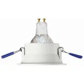 Licht-Erlebnisse Einbaustrahler Metall GU10 D: 9,3 cm Weiß rund Wand Einbauleuchte