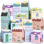 OEM Adventskalender zum Befüllen - 24 Häuser aus Karton - DIY-Weihnachtskalender