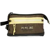 Pepe Jeans Caden Dreifaches Federmäppchen Grün 22x12x5 cms Polyester