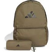 Adidas Uni Pencil Case Backpack, olive strata/black, One size
