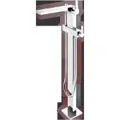 Keuco EDITION 11 Einhebel-Wannenmischer freistehend, Ausladung 291 mm, 51127010100, Farbe: Verchromt