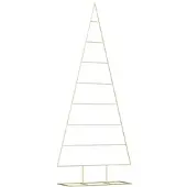 vidaXL Metall Weihnachtsbaum Gold 210 cm Pulverbeschichteter Stahl 42019168