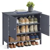 Songmics Schuhschrank Landhausstil 35 x 80 x 70 cm schiefergrau B34LBC044G01