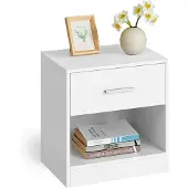 Vasagle Nachttisch 2er Set naturbeige-klassikweiß LET819T14