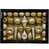 Décoris Weihnachtskugeln-Set aus Kunststoff hellgold 32-teilig GFM1b02776a4