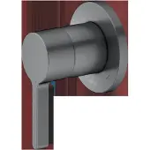 Keuco EDITION 400 Einhebelmischer Unterputz, Rosette rund, 51551130001, Farbe: Schwarzchrom gebürstet