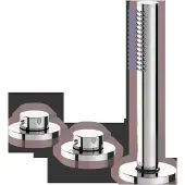 Keuco EDITION 400 Dreiloch-Wannenmischer Wannenrand, 51530010500, Farbe: Verchromt