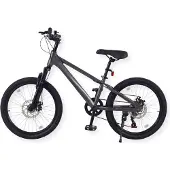 Buxibo - Austin-Fahrrad - Kinder-Mountainbike - Stahlrahmen - 20 Zoll - Grau