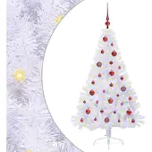 Syfax Künstlicher Weihnachtsbaum Weiß 150 cm PVC und Stahl