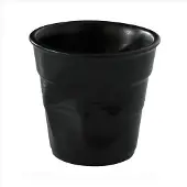 Revol 6 Becher 8 cl Schwarz Satin – Geknittert –