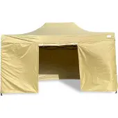 Grasekamp Faltpavillon Modena 3x4,5m beige inkl. Seitenteile - extra starkes Gestell