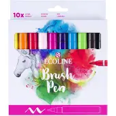 Ecoline Talens - Ecoline Brush Stift, 10er-Pack, klar