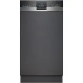 Siemens iQ300 SR53HS74KE, Halb integriert, Single (45 cm breit), Schwarz, Edelstahl, Berührung, 1,75 m, 1,65 m