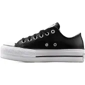 Converse CT AS Lift Ox Frauen Schnürschuhe aus Leder mit Plateau Schwarz Weiß – undefined / Schwarz Weiß