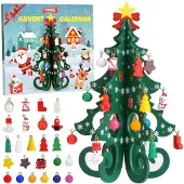 OEM Holz-Adventskalender - Tannenbaum-Design - Tischdekoration - 2026