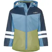 Playshoes Uni Kinder Outdoorjacke Regenjacke Oliv/Petrol 128