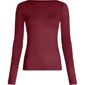 Hunkemoller super soft Shirt aus Kaschmir-Mix mit U-Boot-Ausschnitt Rot