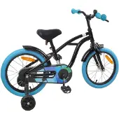 vidaXL Kinderfahrrad 16 Zoll für 4-6 Jahre alt Schwarz