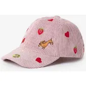 Sissy-Boy Lichtroze Corduroy Pet Met Embroidery