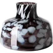 Fink Tischvase "GOSY", lila (schwarz, weiß), B:22cm H:18cm T:22cm Ø:22cm, Vasen, Tischvase