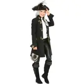 Buttinette Mantel "Piratin" mit Ornamenten für Damen