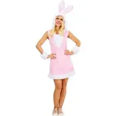 Buttinette Kleid "Hase", rosa/weiß