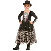 Buttinette Kinderkleid "Skelett-Mädchen"