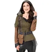 Buttinette Shirt "Jägerin" für Damen, grün/braun