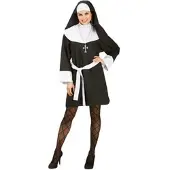 Buttinette Nonnenkostüm "Bernadette" für Damen, kurz