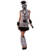 Buttinette Zebra-Kostüm, weiß/schwarz