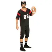 Buttinette Kostüm "Footballer" für Herren, schwarz/rot