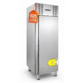 GastroHero Gastronomie Kühlschrank ECO 650 GN 2/1 – 605 Liter Volumen, Edelstahlgehäuse, 3 höhenverstellbare Böden, abschließbar