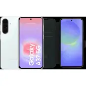 Samsung Galaxy A37 128GB Weiß 5G + BlueBuilt Book Case Schwarz