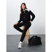 Tommy Life Farbenblockiertes Fleece Trainingsanzug-Set