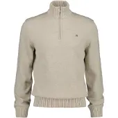 Gant Sweater "Strickpullover CLASSIC COTTON HALF ZIP 1er Pack", Herren, Gr. 4XL, beige, Sweatshirts Sweater