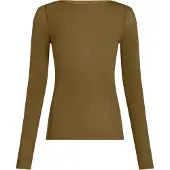 Hunkemoller super soft Shirt aus Kaschmir-Mix mit U-Boot-Ausschnitt Grün